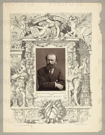 Édouard Manet (French painter, 1832-1883), 1865, Nadar (Gaspard Félix Tournachon), French, 1820–1910, France, Woodburytype, from the periodical Galerie Contemporaine Littéraire, Artistique (1876), volume 1, 11.9 × 8.2 cm (image/paper), 36.3 × 27.8 cm (mount)