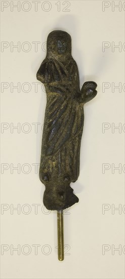 Statuette of a Priest, 3rd century BC, Etruscan, Etruria, Bronze, 9 × 3 × 2 cm (3 1/2 × 1 1/8 × 3/4 in.)