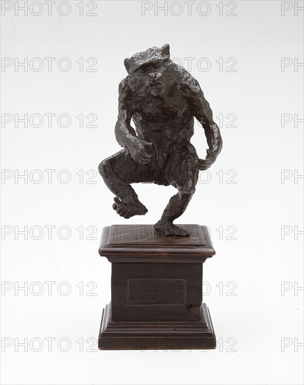 Dancing Monkey, c. 1835/40, Christophe Fratin, French, c. 1800-1864, Cast by: Quesnel Foundry, French, France, Bronze, H. 15.9 cm (6 1/4 in.)