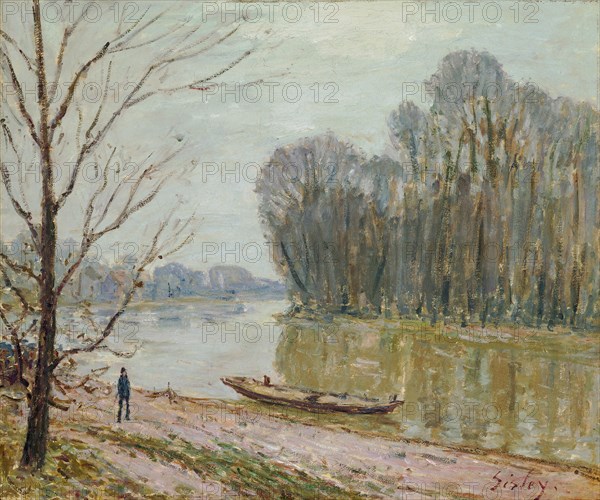 The Loire, 1896, Alfred Sisley, French, 1839-1899, France, Oil on canvas, 18 3/16 × 21 3/4 in. (46.3 × 55.3 cm)