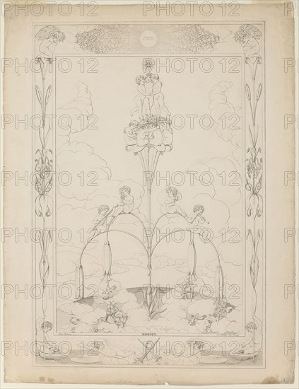 Morning, 1803/05, Phillip Otto Runge, German, 1777-1810, Germany, Etching and engraving on cream wove paper, 689 x 463 mm (image), 709 x 483 mm (plate), 762 x 580 mm (sheet)