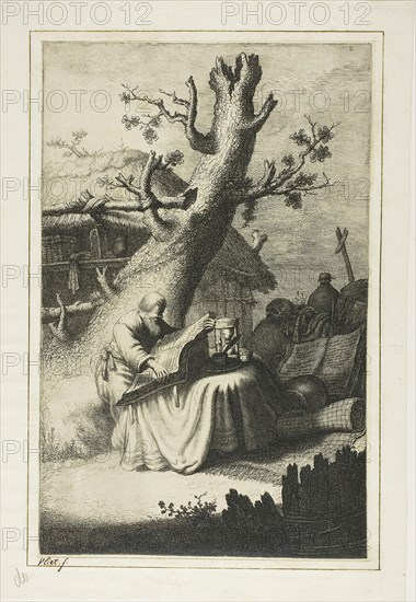 Saint Jerome, c. 1631, Jan Georg van Vliet, Dutch, c. 1610-after 1635, Holland, Etching on cream laid paper, 345 x 221 mm (image), 402 x 227 mm (sheet)