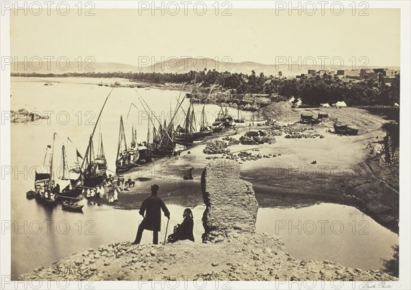 Assouan, 1857, printed 1862, Francis Frith, English, 1822–1898, England, Albumen print, No. 35 from the album "Egypt, Palestine and Nubia" (1862), 15.8 × 22.5 cm (image/paper), 31.6 × 43.5 cm (mount)
