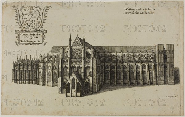 View from the North Westminster Church, n.d., Wenceslaus Hollar, Czech, 1607-1677, Bohemia, Etching on paper, 214 × 234 mm