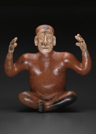 Storyteller Figure, A.D. 100/800, Jalisco, Ameca Valley, Jalisco, Mexico, Jalisco state, Ceramic and pigment, 55.9 × 55.9 cm (22 × 22 in.)