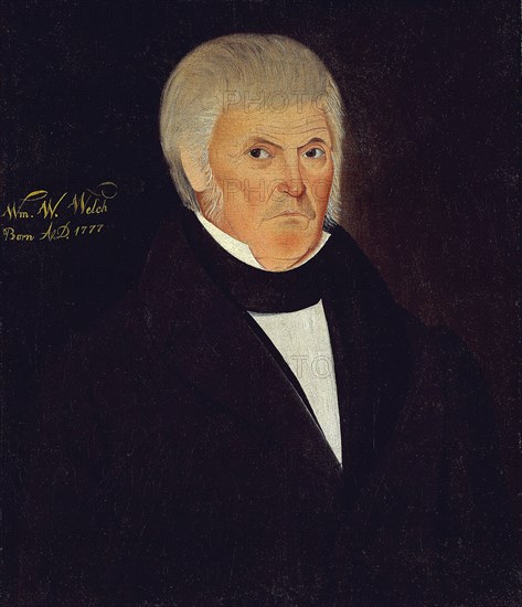 Portrait of Mr. William W. Welch, c. 1837, Sheldon Peck, American, 1797–1868, United States, Oil on canvas, 64.8 × 54.6 cm (25 1/2 × 21 1/2 in.)