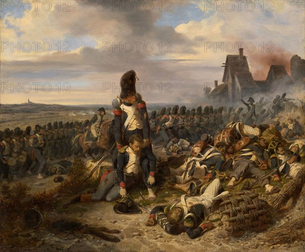 Battle Scene, c. 1825, Joseph Louis Hippolyte Bellangé, French, 1800-1866, France, Oil on canvas, 15 × 17 1/4 in. (38.1 × 48.3 cm)