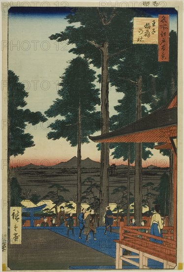 Oji Inari Shrine (Oji Inari no yashiro), from the series One Hundred Famous Views of Edo (Meisho Edo hyakkei), 1857, Utagawa Hiroshige ?? ??, Japanese, 1797–1858, Japan, Color woodblock print, oban