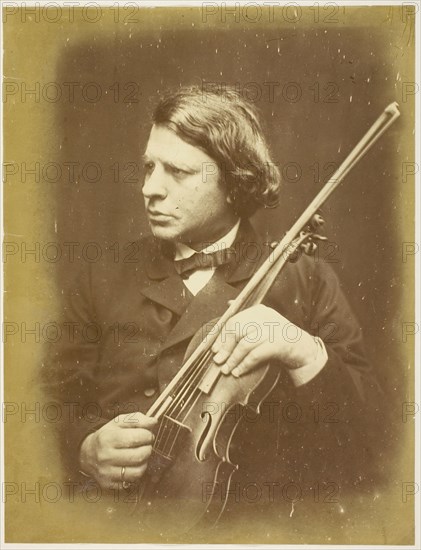 Mr. Joseph Joachim, 1868, Julia Margaret Cameron, English, 1815–1879, England, Albumen print, 31.4 × 24 cm (image/paper), 54.8 × 39.2 cm (mount)