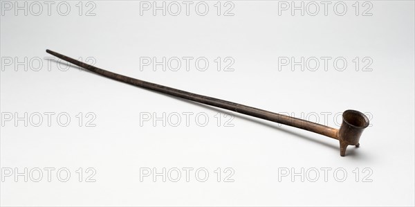 Long-Stem Pipe, c. A.D. 200, Colima, Colima, Mexico, Colima state, Ceramic and pigment, L. 58.4 cm (23 in.)