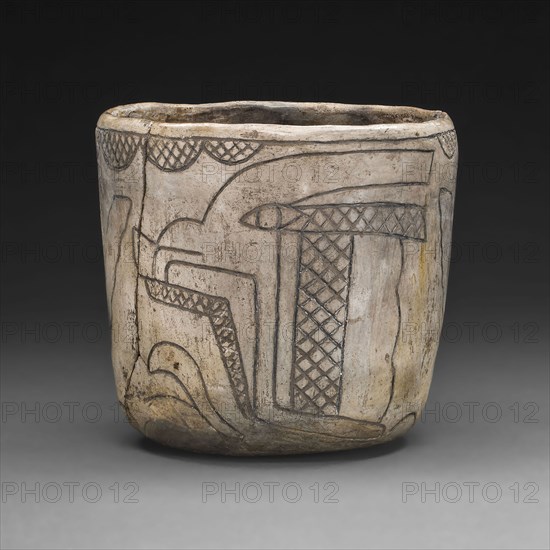 Cup with Profile Head of the Maize God, 800/400 B.C., Olmec, Possibly Tlapacoya, Valley of Mexico, Mexico, Valley of Mexico, Ceramic with burnished slip, 9.8 × 9.8 cm (3 7/8 × 3 7/8 in.), Votive Figure, 800/400 B.C., Olmec, Veracruz or Tabasco, Gulf Coast, Mexico, México, Greenstone, H. 7.6 cm (3 in.)