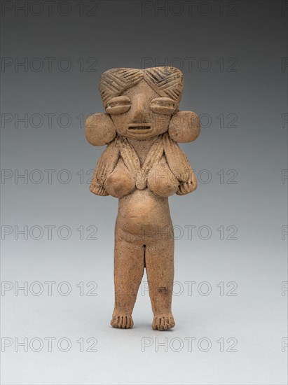 Female Figure, 500/300 B.C., Chupícuaro, Guanajuato or Michoacán, Mexico, México, Ceramic and pigment, 12.1 x 5.1 cm (4 3/4 x 2 in.), Female Figure, 500/300 B.C., Chupícuaro, Formative period, Guanajuato, Chupícuaro, Mexico, Chupícuaro, Ceramic and pigment, H. 7.6 cm (3 in.)