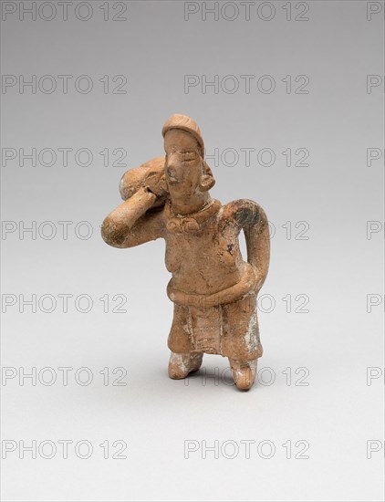 Female Figure, c. A.D. 200, Colima, Colima, Mexico, Colima state, Ceramic and pigment, H. 10.2 cm (4 in.)