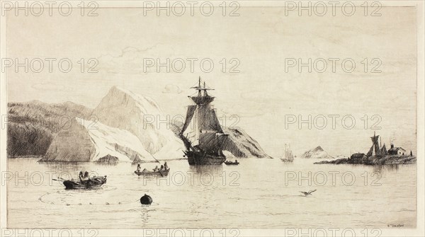 Arctic Seascape, n.d., William Bradford, American, 1823-1892, United States, Etching on cream wove paper, 124 x 228 mm (plate), 267 x 334 mm (sheet)