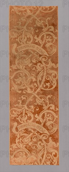 Panel, 1890 (produced 1890/94), Designed by Sir Hubert Herkomer (English, born Germany, 1849–1914), Woven by Anton Herkomer (American, 1806–1901), United States, Silk and cotton, plain weave with supplementary pile warps forming cut voided velvet, 197.9 x 61.8 cm (77 7/8 x 24 3/8 in.)