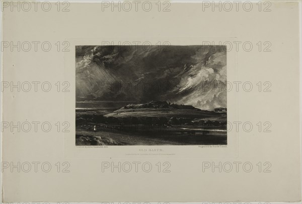 Old Sarum, 1832, David Lucas (English, 1802-1881), after John Constable (English, 1776-1837), England, Mezzotint in black ink on heavy ivory wove paper, 179 × 256 mm (plate), 305 × 465 mm (sheet)