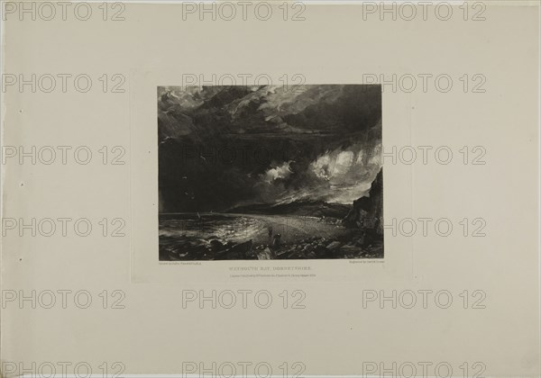 Weymouth Bay, Dorsetshire, 1830, David Lucas (English, 1802-1881), after John Constable (English, 1776-1837), England, Mezzotint in black ink on heavy ivory wove paper, 176 × 229 mm (plate), 305 × 465 mm (sheet)