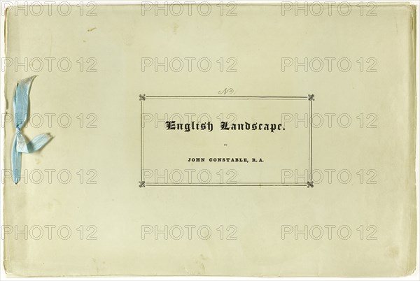 Various Subjects of Landscape Characteristic of English Landscape Scenery, 1830/32, David Lucas (English, 1802-1881), after John Constable (English, 1776-1837), England, Portfolio cover, 305 × 465 mm (volume)