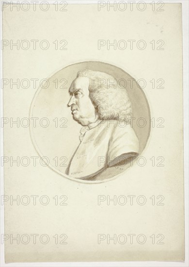 Dr. Johnson, n.d., Unknown Artist, British, 19th century, United Kingdom, Brush and brown wash, over traces of graphite, on off white wove paper, 253 x 178 mm