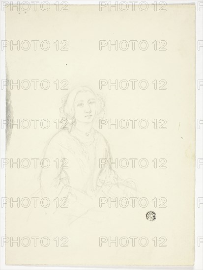 Portrait of Woman, n.d., Elizabeth Murray, English, c. 1815-1882, England, Graphite on cream wove paper, 251 mm × 183 mm