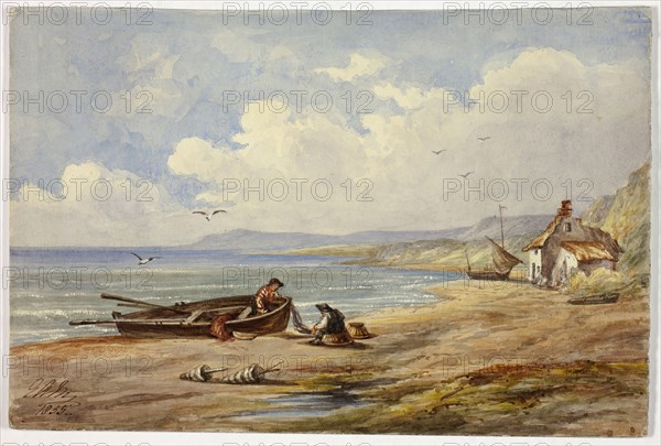 From Barnard’s Book on Coloring, 1855, Elizabeth Murray, English, c. 1815-1882, England, Watercolor on cream wove paper, tipped onto cream wove paper, 189 mm × 282 mm