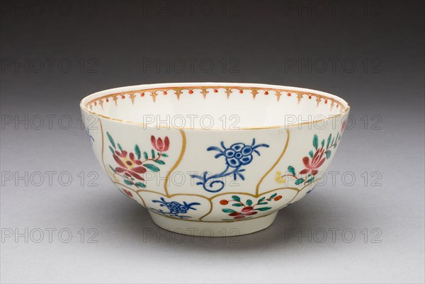 Slop Bowl, c. 1770, Worcester Porcelain Factory, Worcester, England, founded 1751, Worcester, Soft-paste porcelain with underglaze blue, polychrome enamels and gilding, H. 7 cm (2 3/4 in.), diam. 15.2 cm (6 in.)