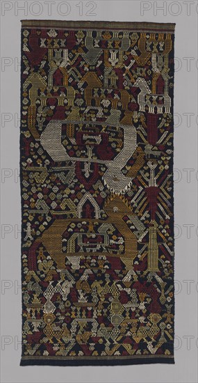 Funeral Hanging (Kosa Sin), 19th century, T’ai Lue, Laos, Laos, Cotton and silk, plain weave with supplementary brocading wefts, 137.8 x 62.6 cm (54 1/4 x 24 5/8 in.)