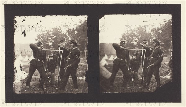 Untitled, 1850–1900, Arist unknown, possibly by Mathew Brady, American, 19th century, United States, Albumen print, stereo, 8 x 7.7 cm (left image), 8.1 x 7.5 cm (right image), 10.2 x 18.1 cm (paper), 35.4 x 27.9 cm (mount)