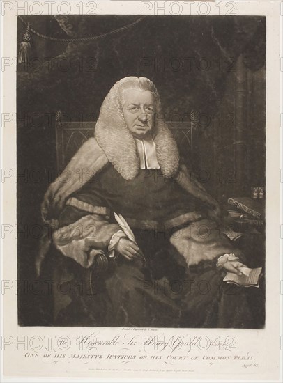 The Honorable Sir Henry Gould, 1794, Thomas Hardy, English, 18th century, England, Mezzotint on ivory wove paper, 479 × 338 mm (plate), 513 × 375 mm (sheet)