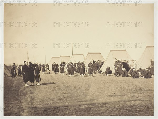 Untitled, 1857, Gustave Le Gray, French, 1820–1884, France, Albumen print, from the album "Souvenirs du Camp de Châlons