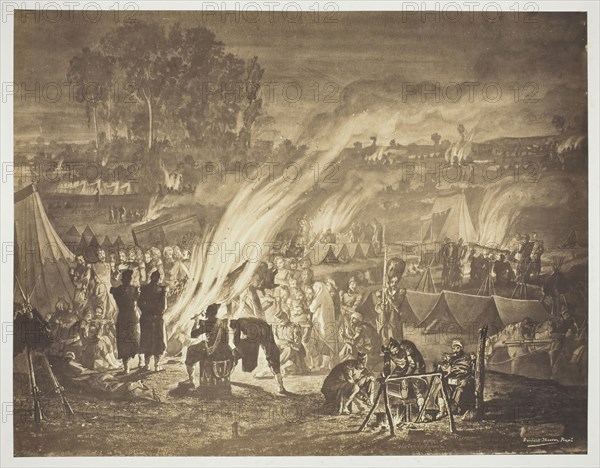 Untitled, 1857, Gustave Le Gray, French, 1820–1884, France, Albumen print, from the album "Souvenirs du Camp de Châlons