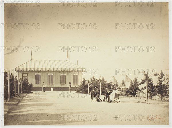 Untitled, 1857, Gustave Le Gray, French, 1820–1884, France, Albumen print, from the album "Souvenirs du Camp de Châlons