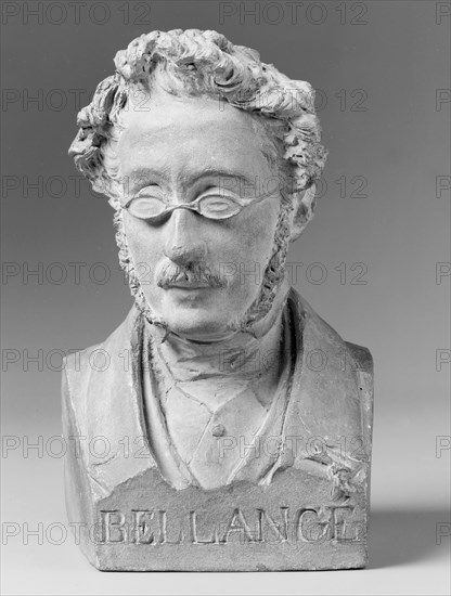 Portrait Bust of Joseph-Louis-Hippolyte Bellange, 1847, Jean-Pierre Dantan, French, 1800-1869, France, Terracotta, 19.7 × 12.1 × 10.5 cm (7 3/4 × 4 3/4 × 4 1/8 in.)