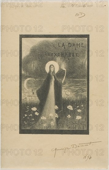 The Inexorable Woman, 1894, Maurice Dumont, French, 1869-1899, France, Suite of seven lithographs and cover on tan wove paper, 115 × 106 mm (plate), 251 × 164 mm (sheet)