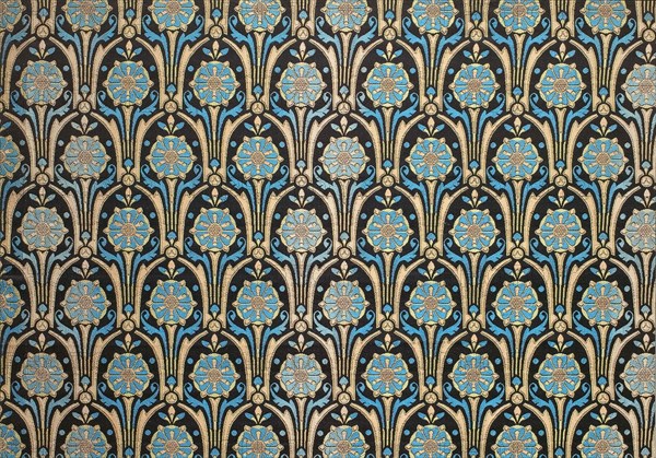Sutherland, 1870/71, Designed by Owen Jones (English, 1809–1874), Manufactured by Warner, Sillett & Ramm, London, Spitalfields, Silk, satin weave with twill interlacings of secondary binding warps and supplementary patterning wefts, 39.0 x 53.7 cm (15 1/4 x 21 1/8 in.)