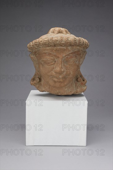 Male Head, 3rd/4th century, India, Uttar Pradesh, Uttar Pradesh, Terracotta, 23.5 x 21.0 x 19.7 cm (9 1/4 x 8 1/4 x 7 3/4 in.)