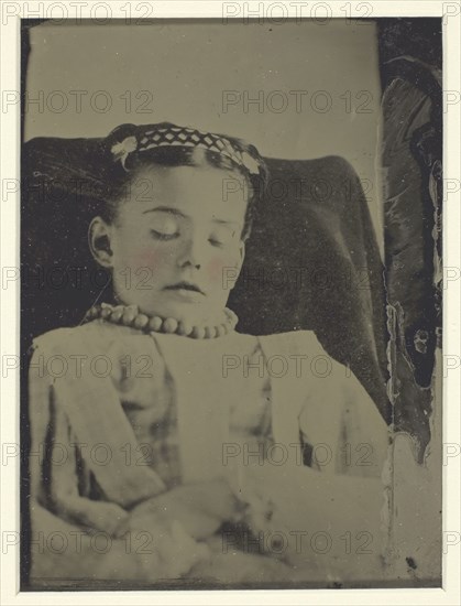 Untitled (Postmortem portrait), c. 1870, late 19th century, Unknown Place, Tintype, 8.3 x 6.1 cm (image, approx.), 8.7 x 6.5 cm (paper)