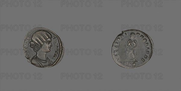 Coin Portraying Empress Fausta, AD 324/325, Roman, minted in Trier, Trier, Bronze, Diam. 2 cm, 2.76 g