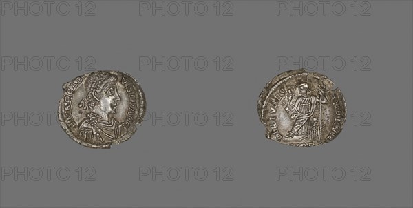 Coin Portraying Emperor Arcadius, AD 392/395, Roman, minted in Trier, Trier, Silver, Diam. 1.8 cm, 1.25 g