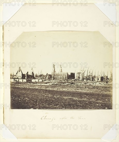 Chicago After the Fire, 1871/72, American, active late 19th century, United States, Albumen print, 18 x 23.7 cm (image/paper), 31.4 x 26.1 cm (hinged paper)