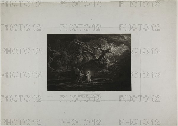 Christ Tempted in the Wilderness, 1824, John Martin, English, 1789-1854, England, Mezzotint, with etching on cream laid paper, 175 × 254 mm (plate), 372 × 528 mm (sheet)