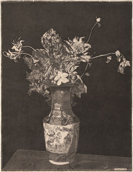 The Agony of Flowers, 1890/95, Theodore Roussel, French, worked in England, 1847-1926, France, Soft ground etching and aquatint on cream wove paper, 450 × 349 mm (cut to platemark)
