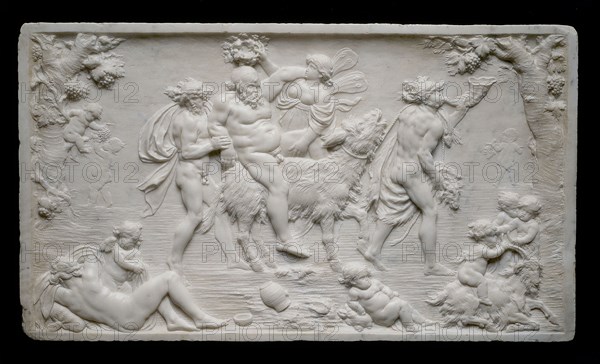 The Triumph of Silenus, c. 1660, Gerard van Opstal, Flemish, c. 1597–1668, France, Marble, 36.8 × 53.3 cm (14 1/2 × 21 in.)