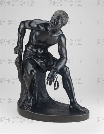 The Freedman, 1862–63, John Quincy Adams Ward, American, 1830–1910, United States, Bronze, 49.9 × 40 × 23.9 cm (19 5/8 × 15 3/4 × 9 3/8 in.)