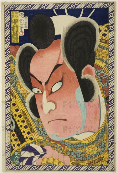 The Actor Nakamura Shikan IV as Kumagai Naozane, 1869, Toyohara Kunichika, Japanese, 1835-1900, Japan, Color woodblock print, oban, 35.4 x 24.1 cm (13 15/16 x 9 1/2 in.)