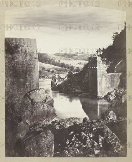 Landscape with Ruin, c. 1870, Félix Thiollier, French, 1842-1914, France, Albumen print, 19.2 × 15.3 (image/paper), 48.8 × 31.8 cm (mount)