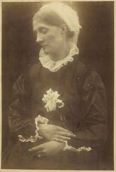 Mrs. Herbert Duckworth, c. 1874, Julia Margaret Cameron, English, 1815–1879, England, Albumen print, 35.5 × 24.1 cm (image/paper), 44.3 × 35.5 cm (mount)