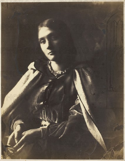Julia Jackson, 1864/65, Julia Margaret Cameron, English, 1815–1879, England, Albumen print, 24.5 × 19.1 cm (image/paper), 28.1 × 18.5 cm (mount)