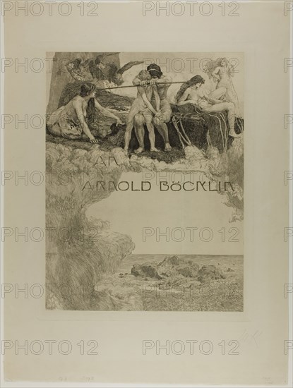 Dedication, plate one from A Love, 1887, Max Klinger, German, 1857-1920, Germany, Etching and engraving on ivory wove paper, 459 x 357 mm (plate), 675 x 470 mm (sheet)