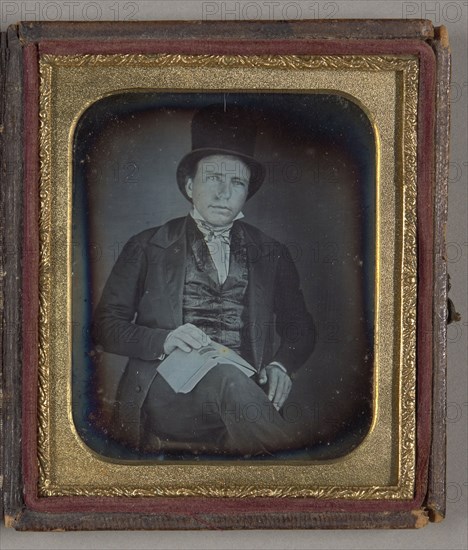 Untitled, 1853, 19th century, Unknown Place, Daguerreotype, 8.2 x 7 cm (plate), 9.5 x 8 x 1.5 cm (case)